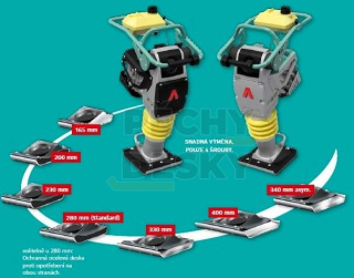 Pěchovací patka 280 mm s ochranou proti opotřebení